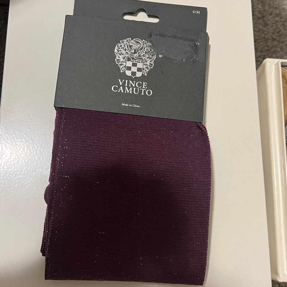 Vince Camuto Rich Purple Scarf with Gold Highlights